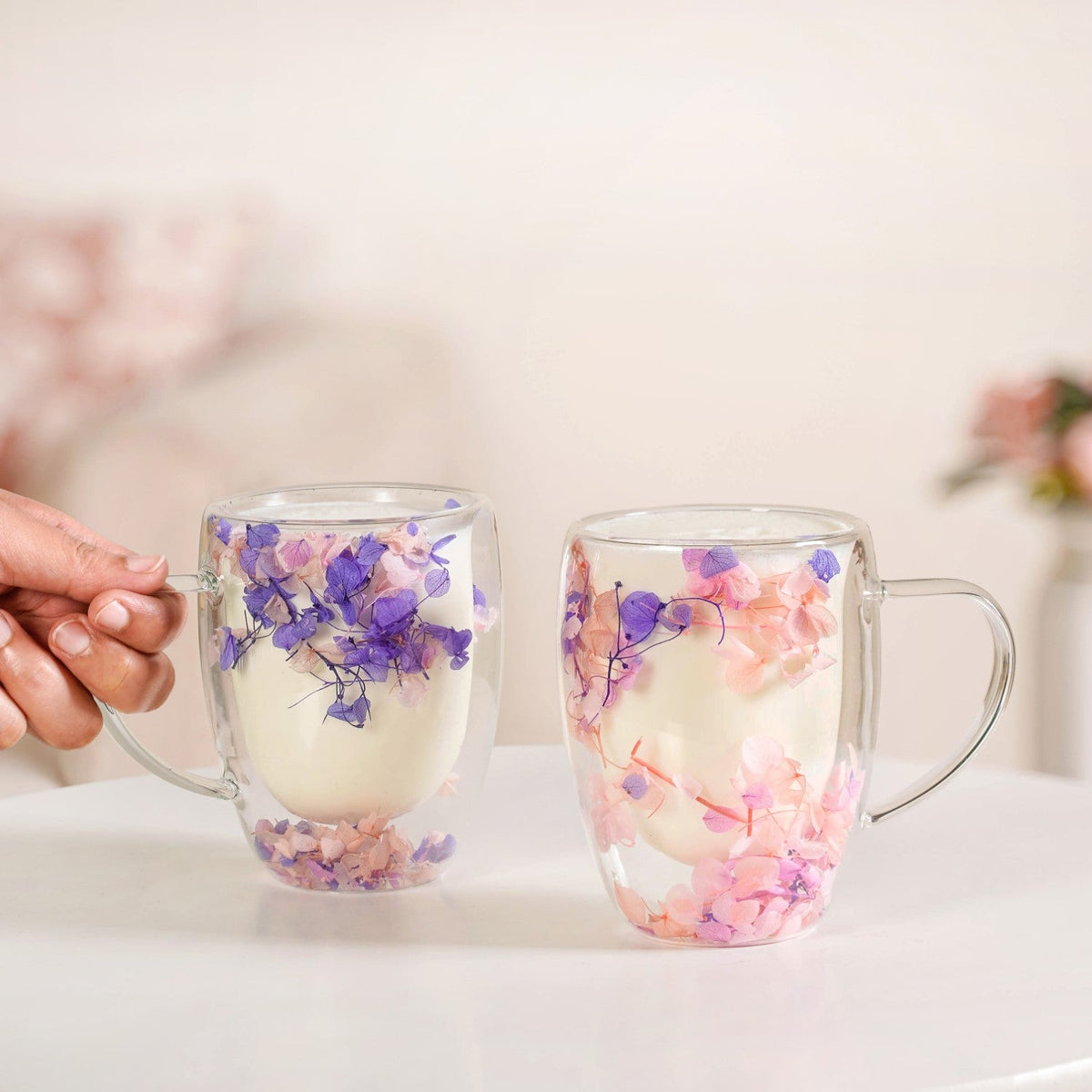 Lilac Haze Double Walled Coffee Mug Set Of 2 350ml
