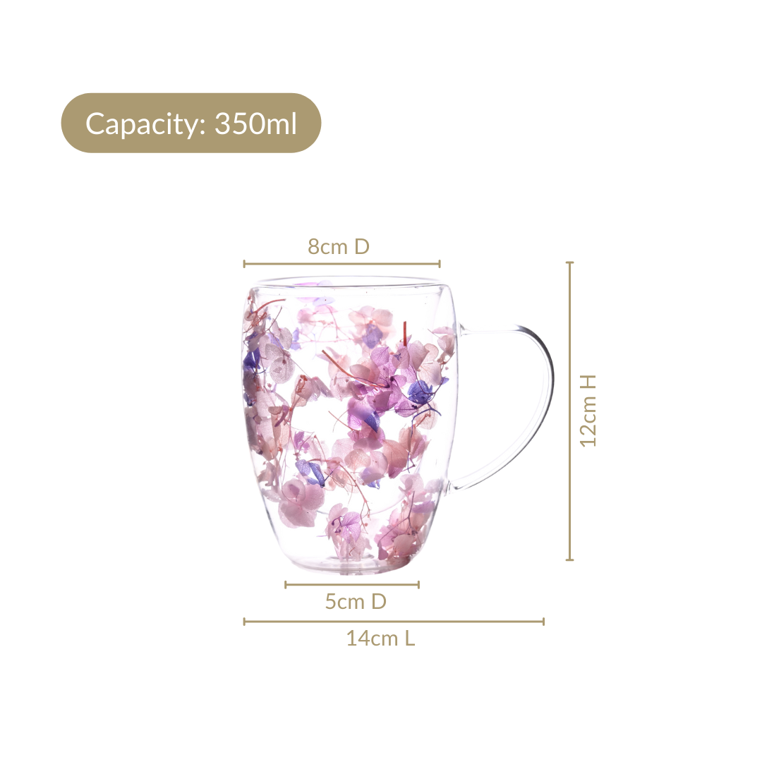 Lilac Haze Double Walled Coffee Mug Set Of 2 350ml