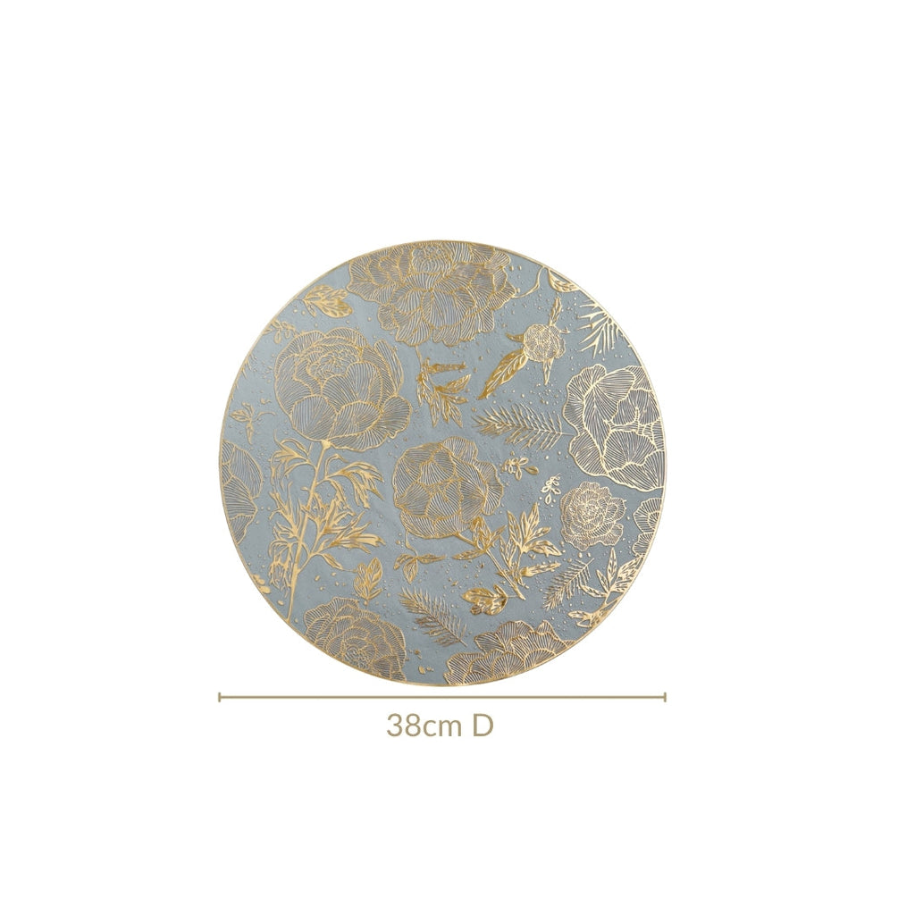 Luxe Grey Gold Table Mat Set Of 6