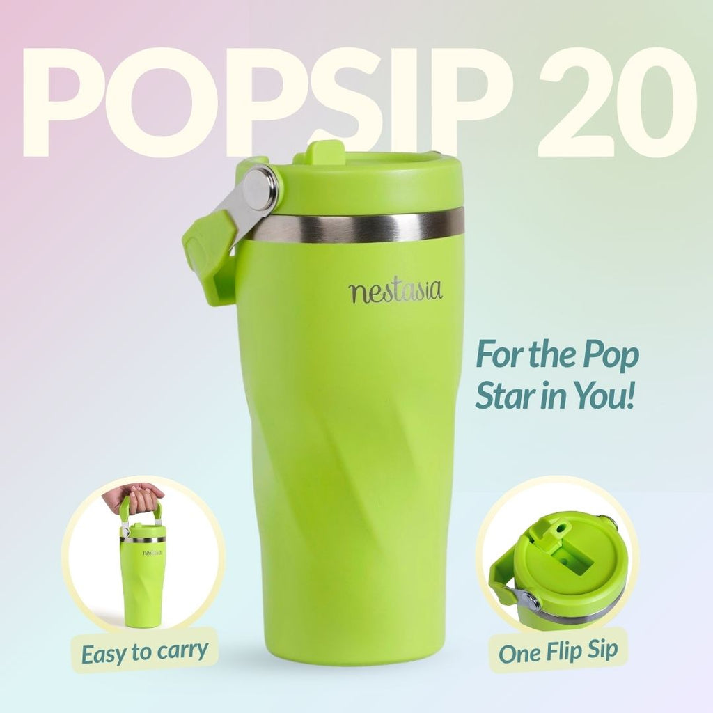PopSip 20 Tumbler With Top Handle Lime Punch 600ml