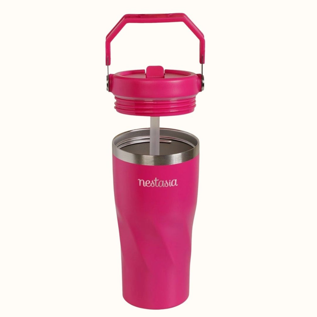 PopSip 20 Tumbler With Top Handle Electric Fuchsia Pink 600ml