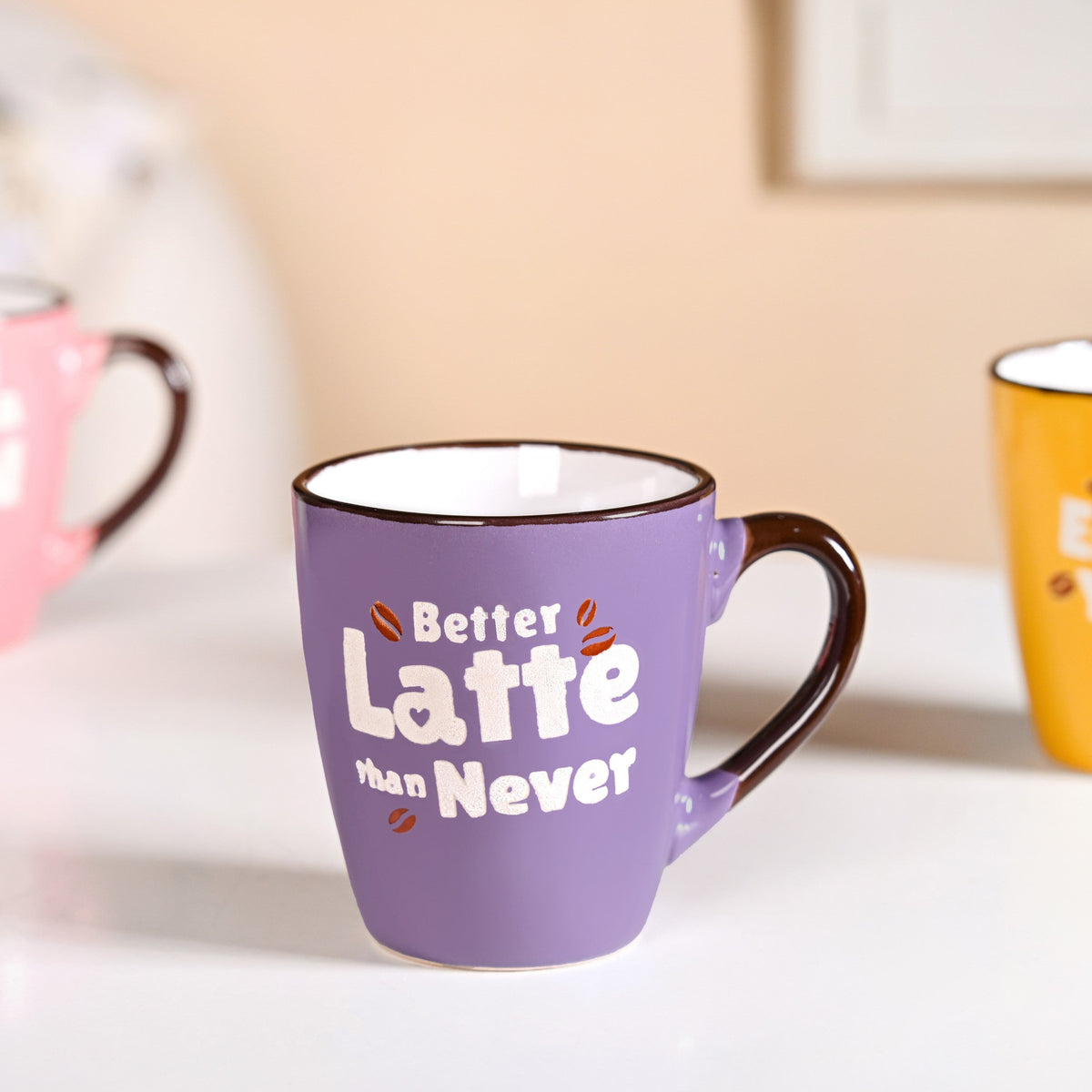 Puntastic Quotes Ceramic Coffee Mug Set Of 4 210ml