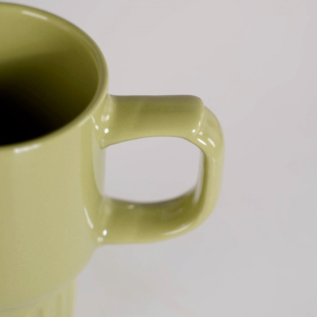 Ribelle Ceramic Stackable Mug Set Of 4 Olive Green 270ml