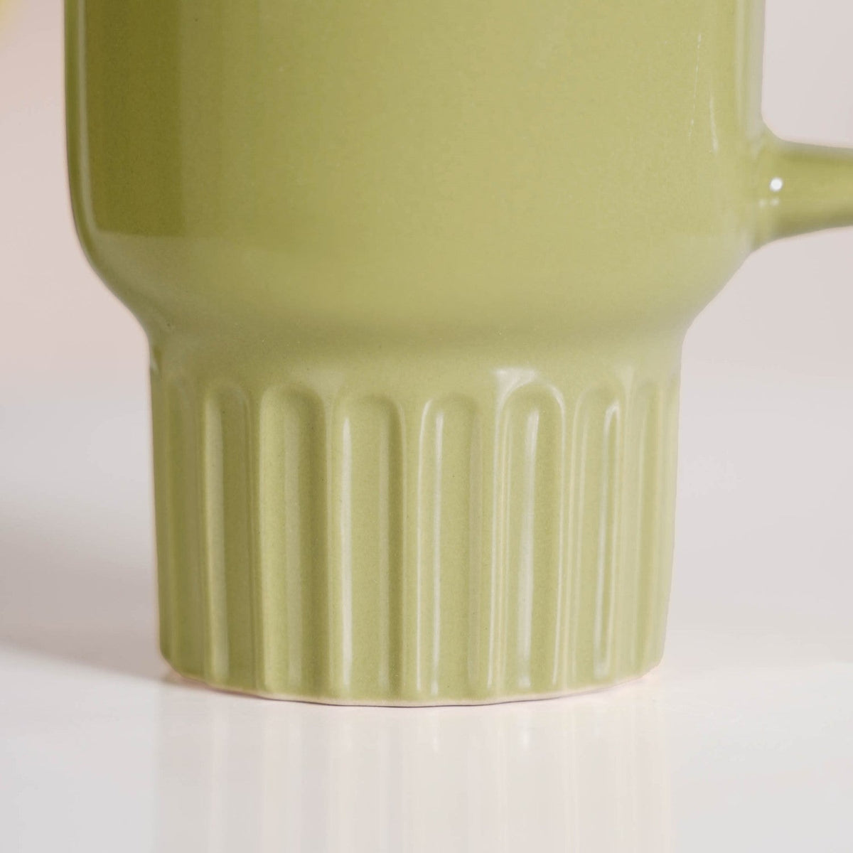 Ribelle Ceramic Stackable Mug Set Of 4 Olive Green 270ml