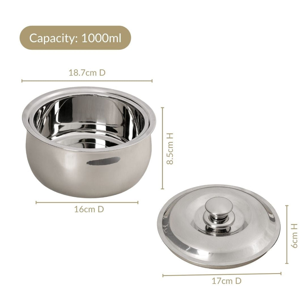Stainless Steel Casserole 1000ml
