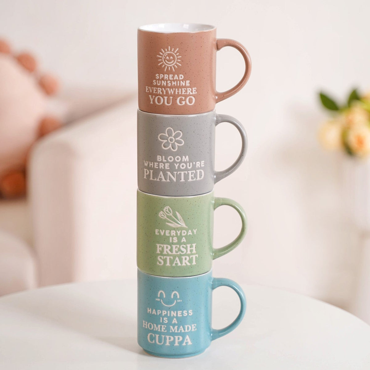 Inspiring Stackable Mug Set Of 4 280ml