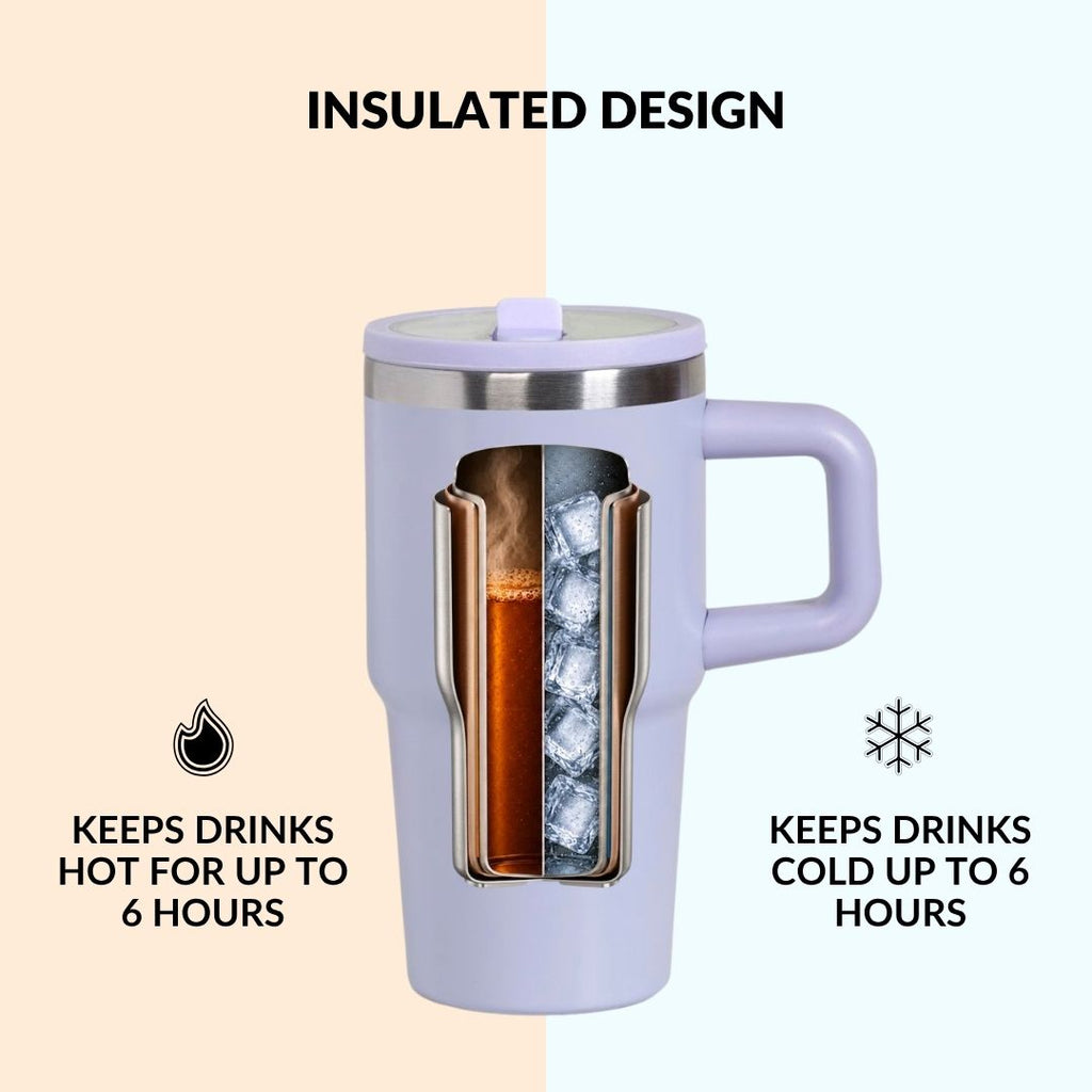 SipStar Tumbler With Side Handle French Periwinkle 650ml