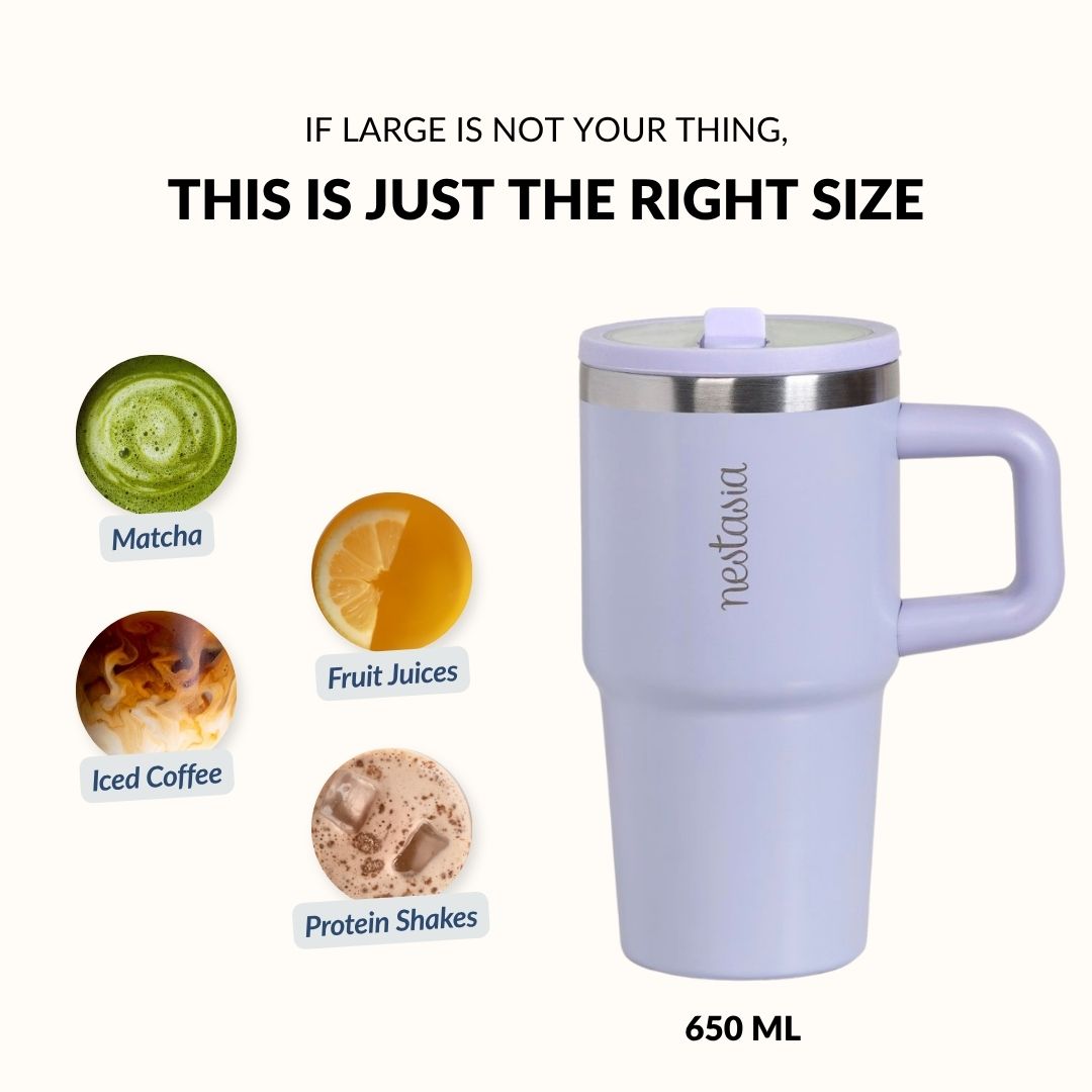 SipStar Tumbler With Side Handle French Periwinkle 650ml