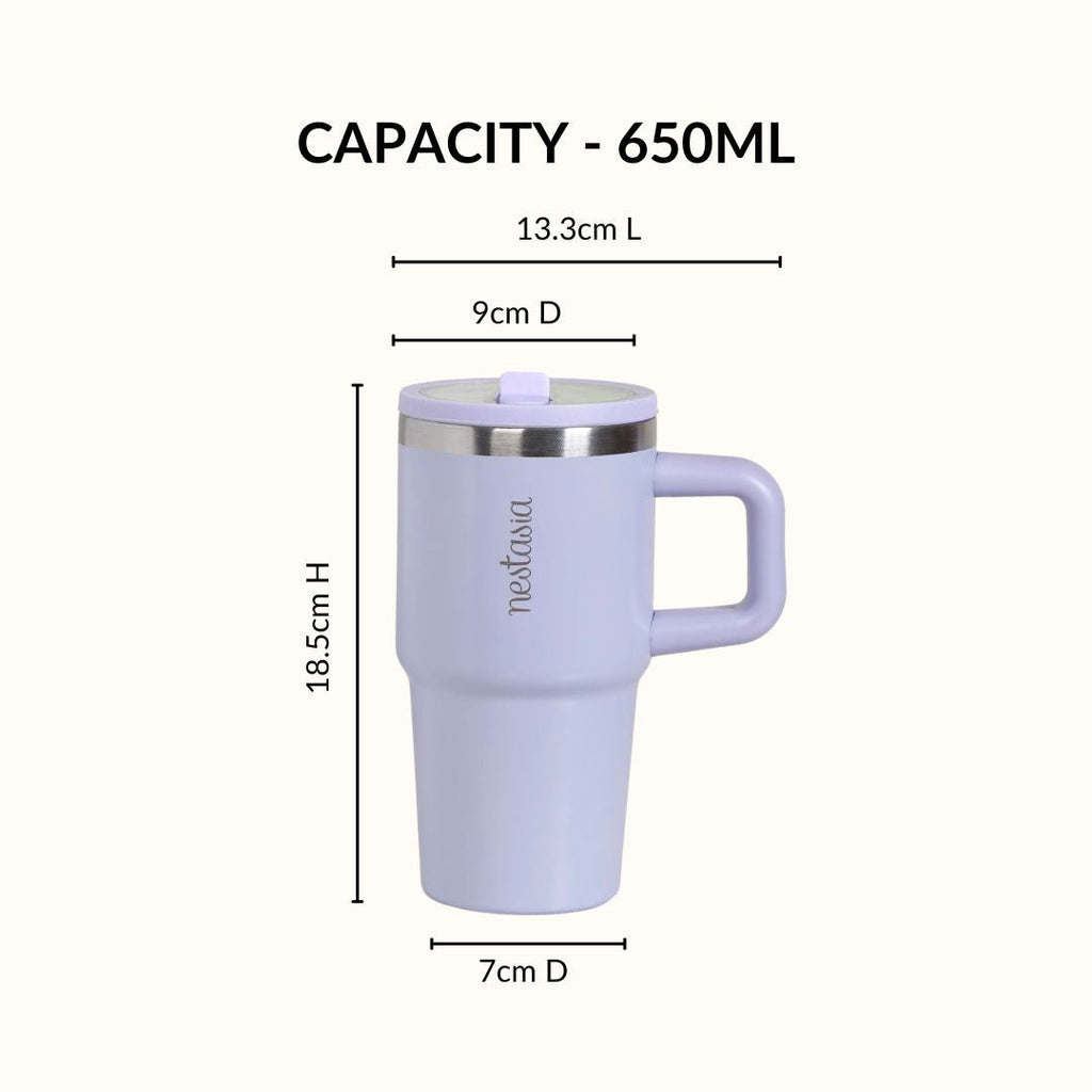 SipStar Tumbler With Side Handle French Periwinkle 650ml