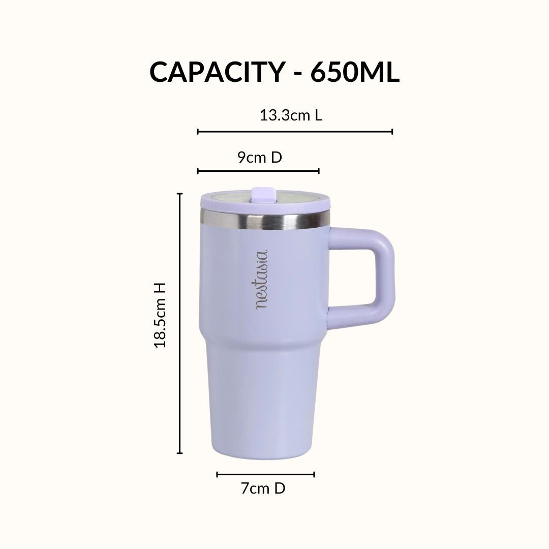 SipStar Tumbler With Side Handle French Periwinkle 650ml