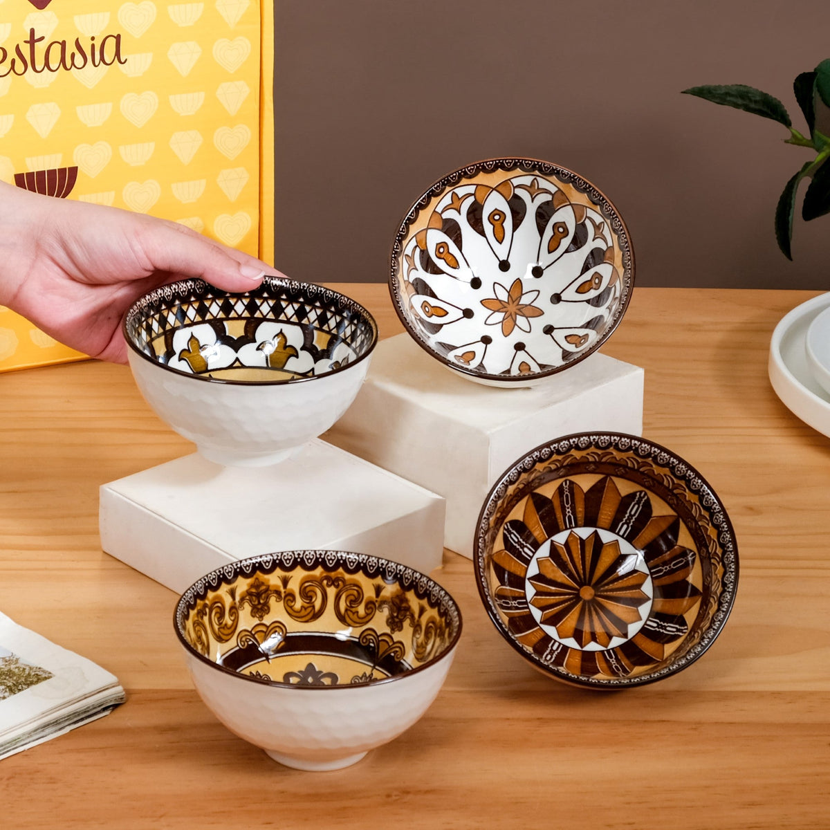 Ceramic Calida Soup Bowl Set Of 4 300ml