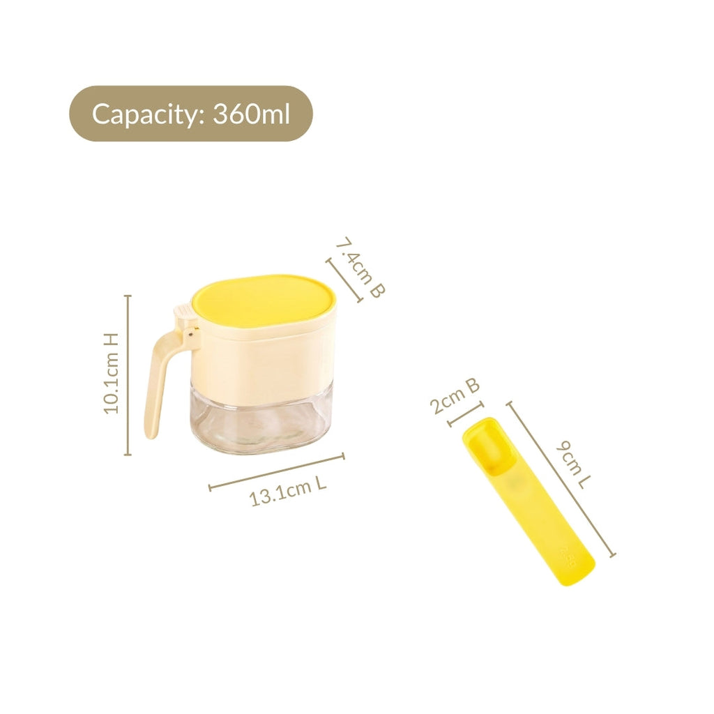 Spice Jar For Kitchen With Magnetic Spoon 360ml