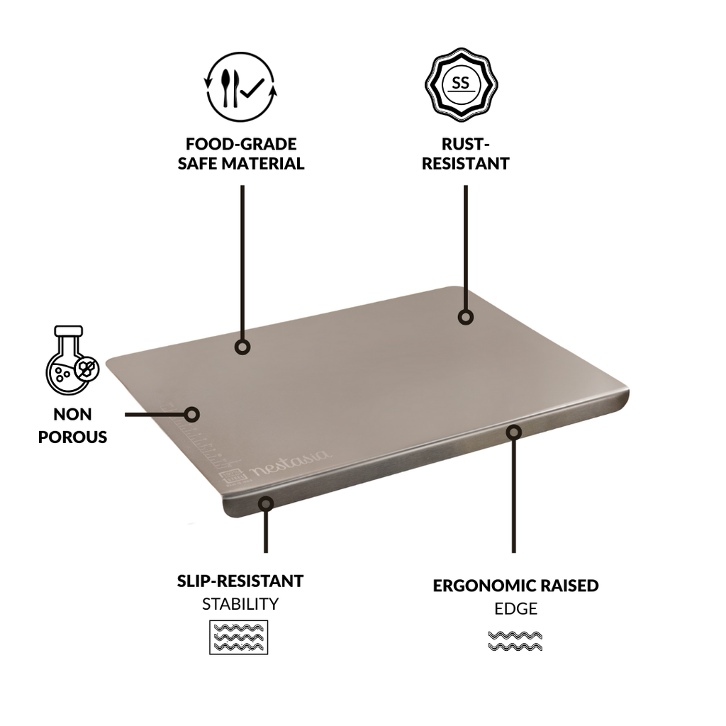 Stainless Steel Counter Top Chopping Board