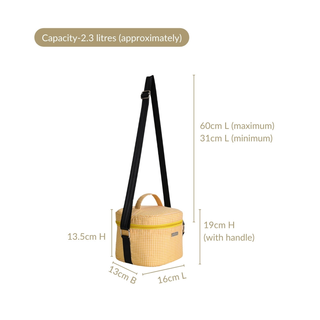 Sunshine Checked Lunch Bag With Insulation