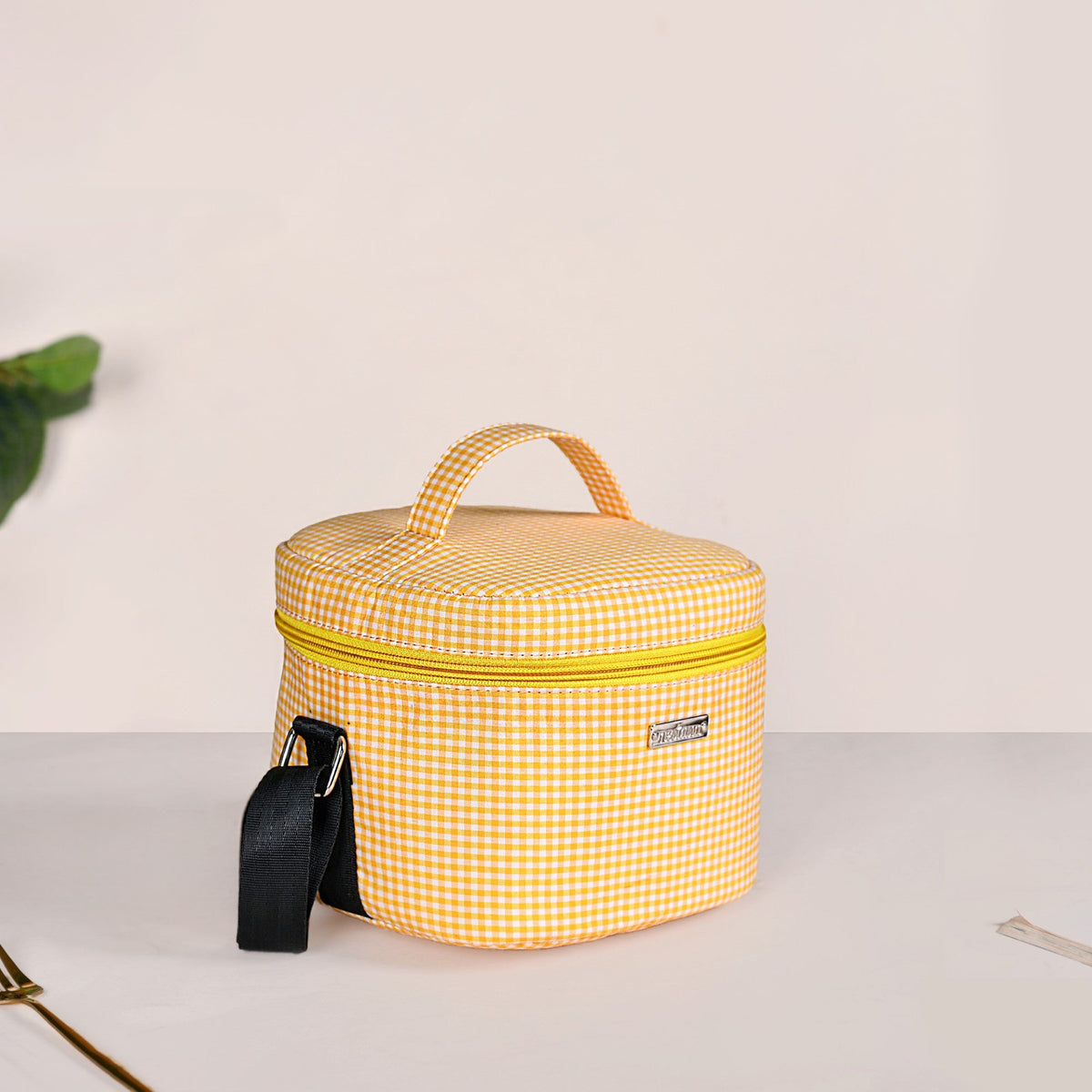 Sunshine Checked Lunch Bag With Insulation