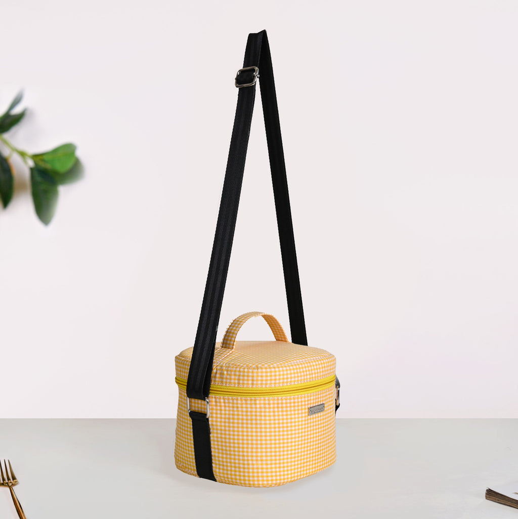 Sunshine Checked Lunch Bag With Insulation