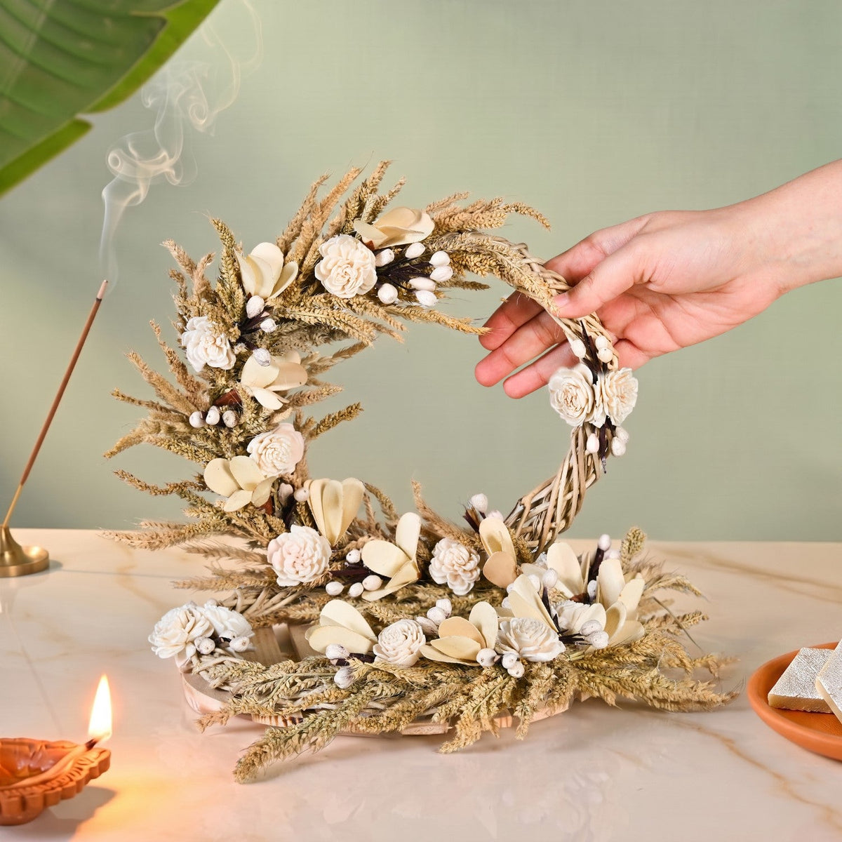 Sustainable Pooja Backdrop 23x20cm