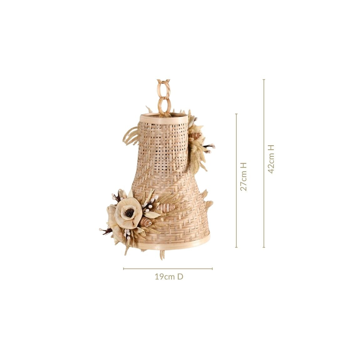 Solara Sustainable Handmade Dried Flower Bamboo Diwali Lantern