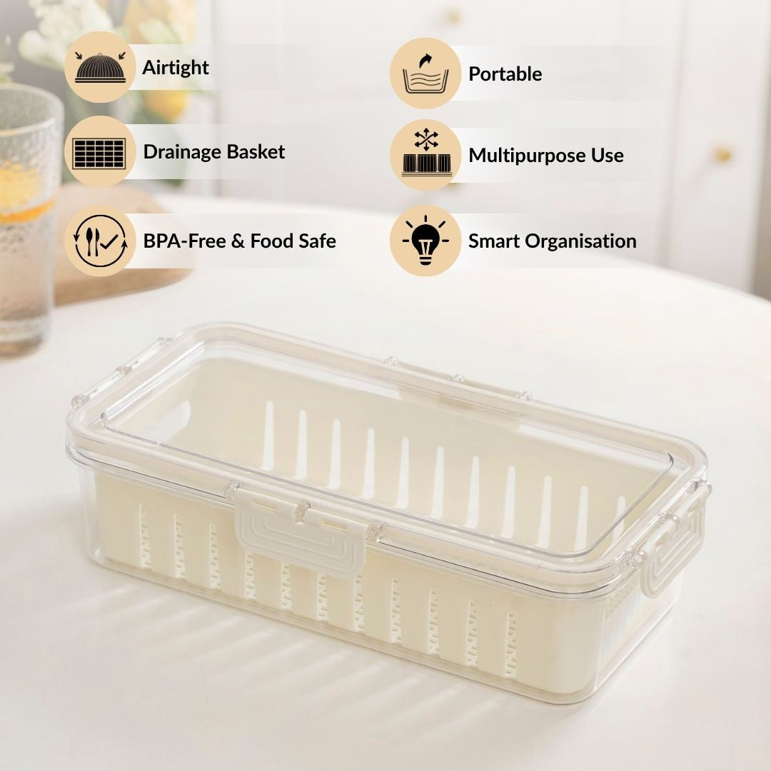 FreshGrid Airtight Fridge Storage Box