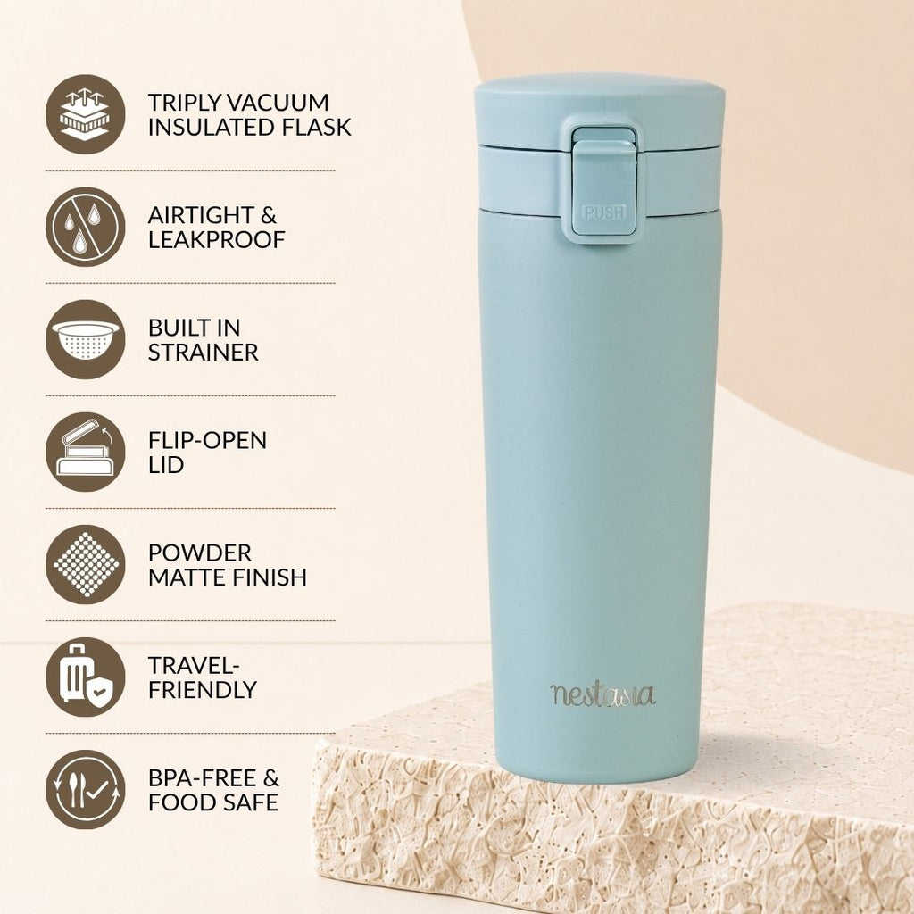 Thermox Insulated Vacuum Travel Flask Arctic Blue 475ml