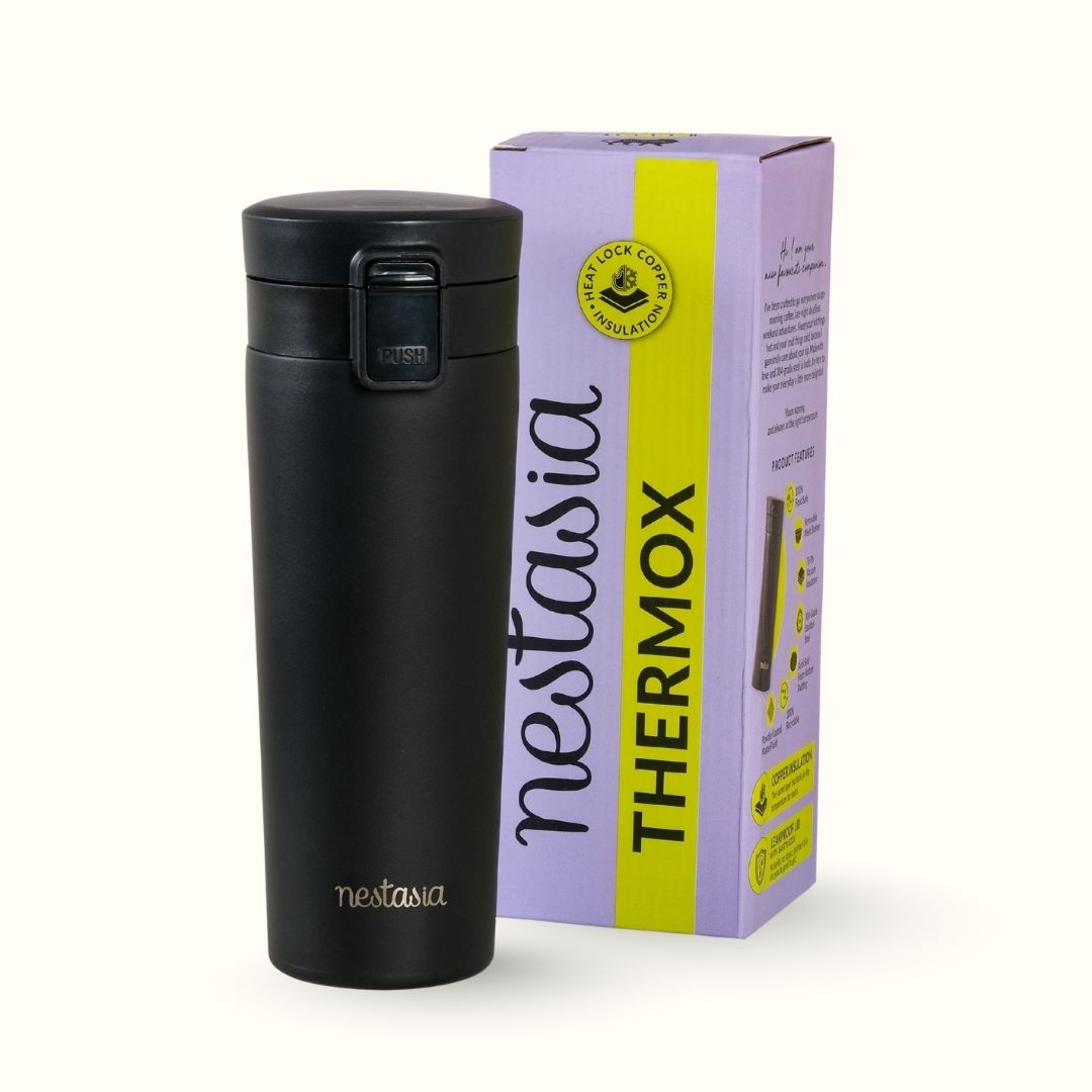 Thermox Insulated Vacuum Travel Flask Black Noir 475ml