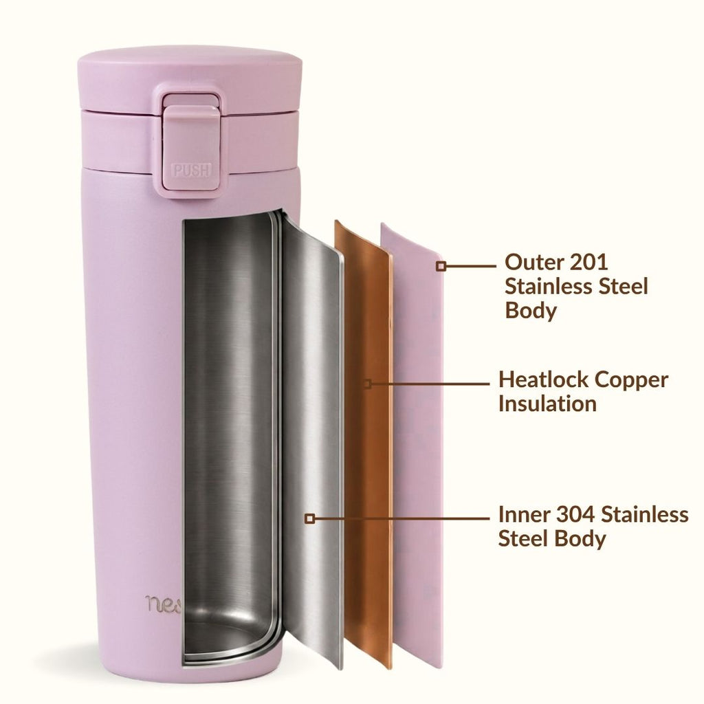 Thermox Insulated Vacuum Travel Flask Lilac Haze 475ml