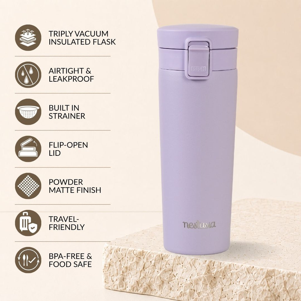 Thermox Insulated Vacuum Travel Flask Periwinkle 475ml