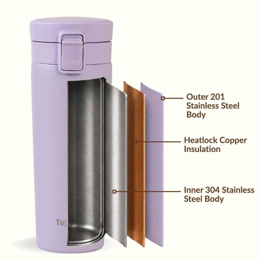 Thermox Insulated Vacuum Travel Flask Periwinkle 475ml
