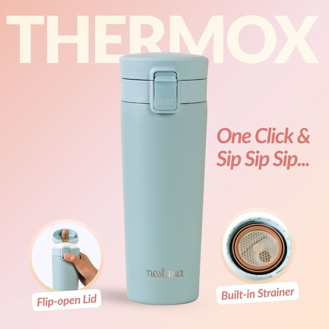 Thermox Insulated Vacuum Travel Flask Arctic Blue 475ml