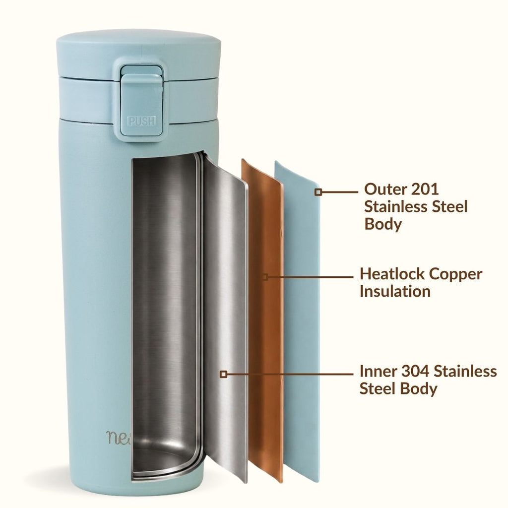 Thermox Insulated Vacuum Travel Flask Arctic Blue 475ml