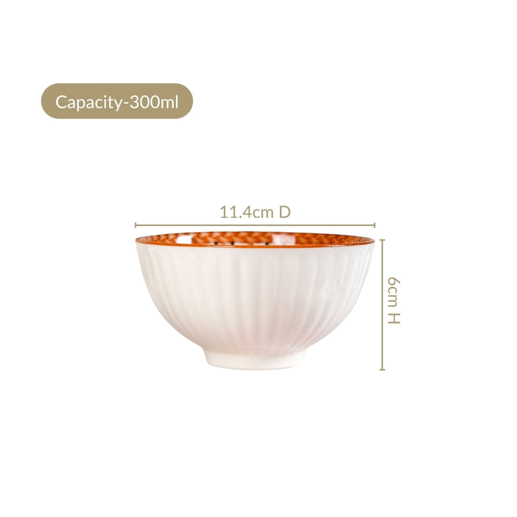 Terra Indigo Ceramic Bowls Set Of 4 300ml