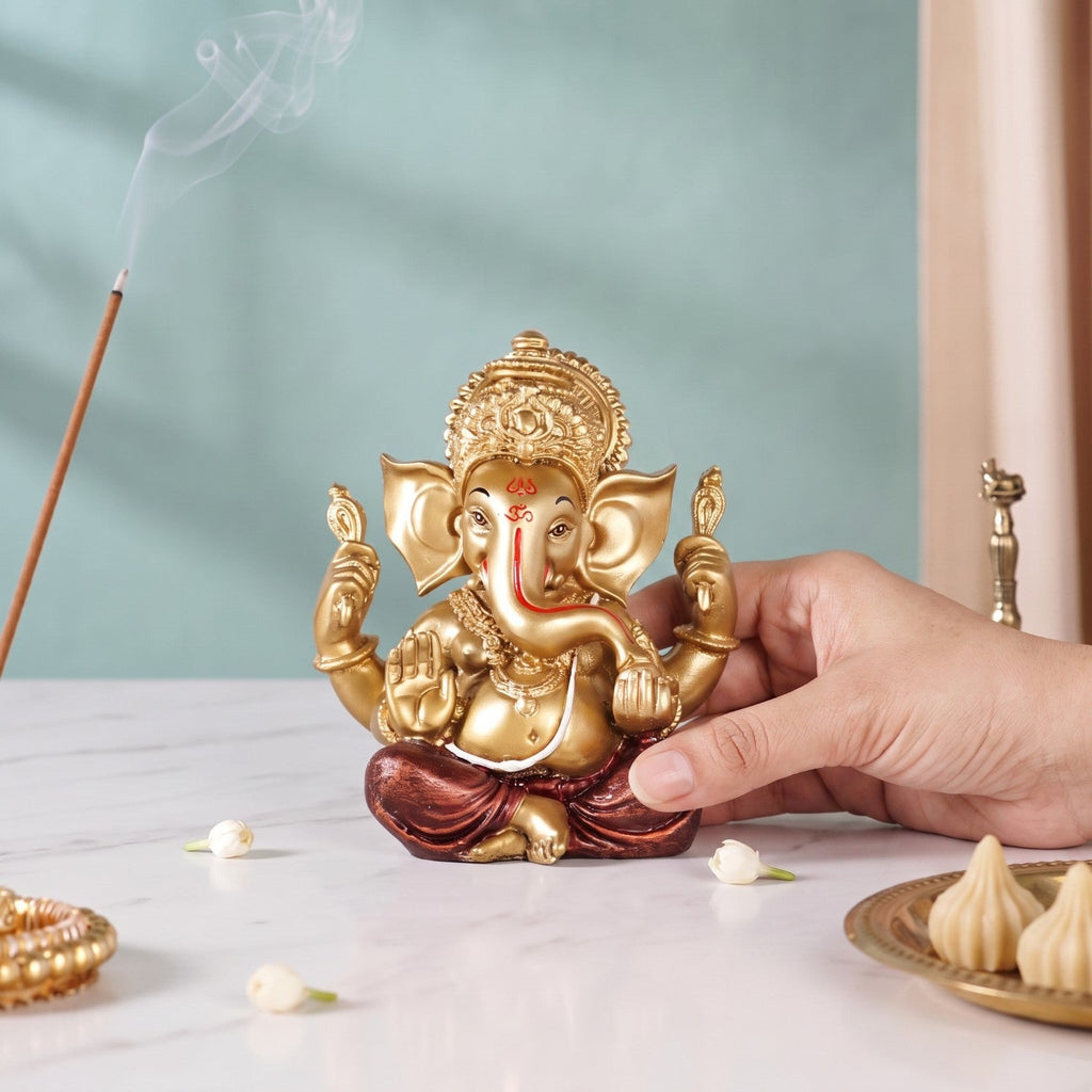 Vighnaharta Ganesh Idol For Home 13cm