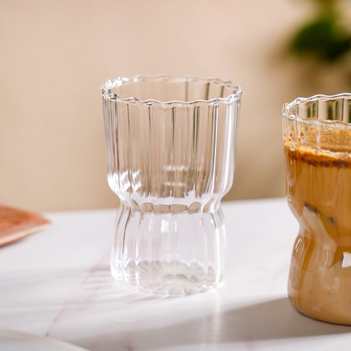 Trending Tiered Glass Tumbler Set Of 2 350ml