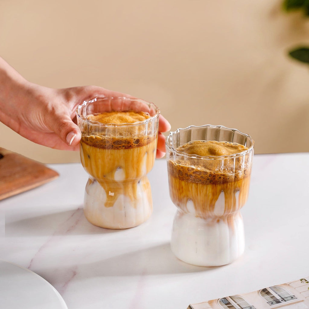 Trending Tiered Glass Tumbler Set Of 2 350ml