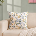 Wildflower Meadow Cotton Embroidered Cushion Cover 40x40cm