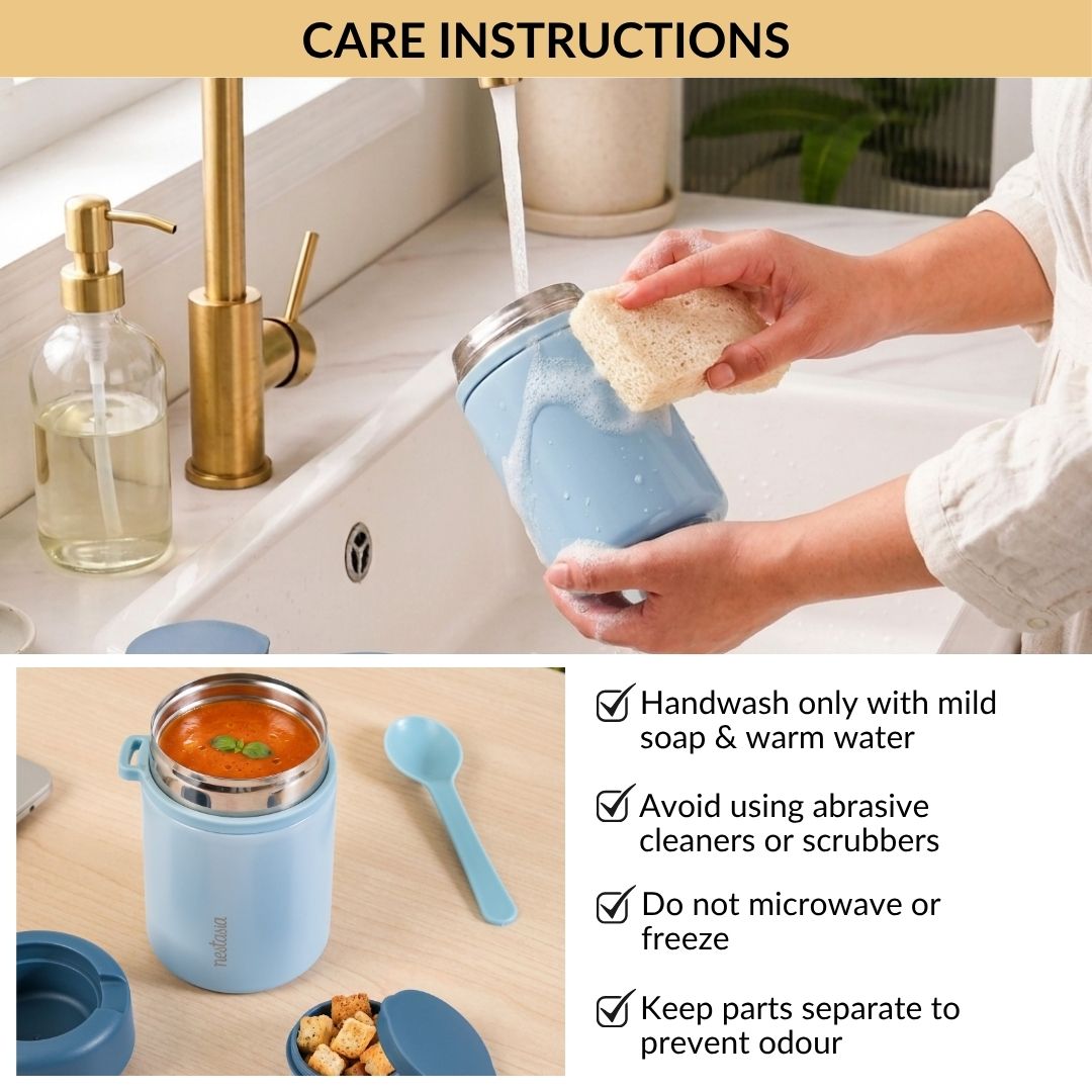 AMPM Jar With Dip Bowl And Spoon Baby Blue 460ml