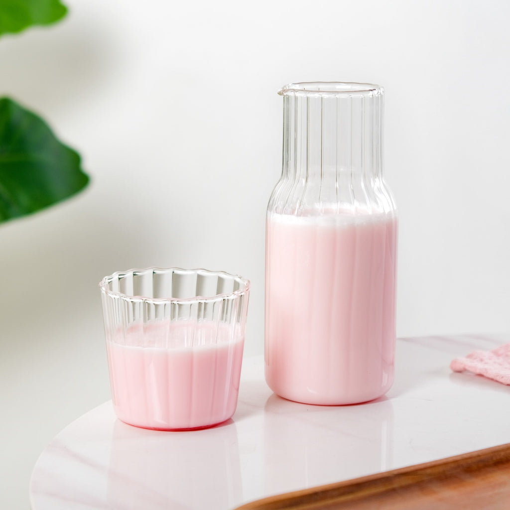 Bedside Glass Carafe With Tumbler