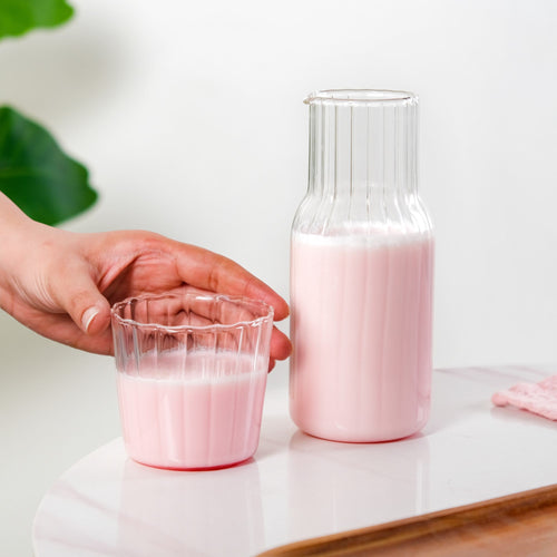 Bedside Glass Carafe With Tumbler