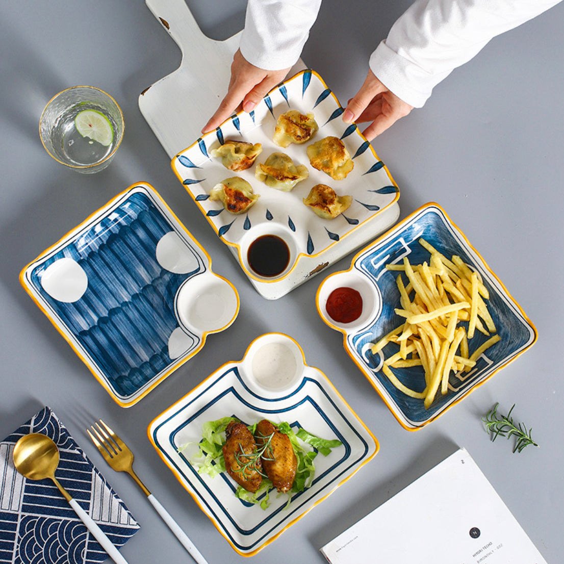 Capri Chip and Dip Plate