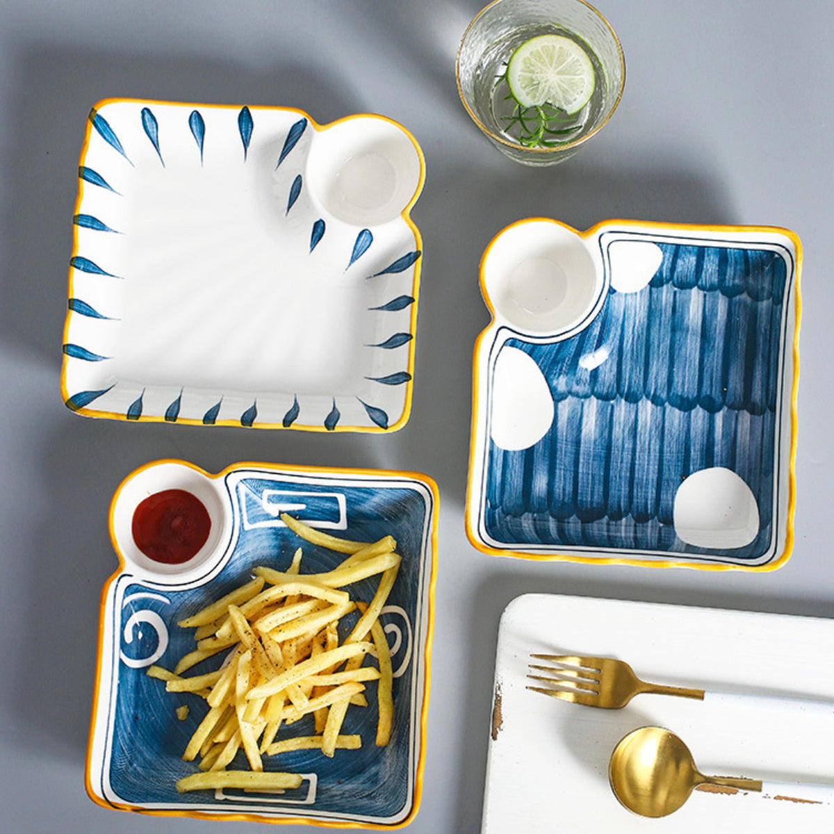 Capri Chip and Dip Plate