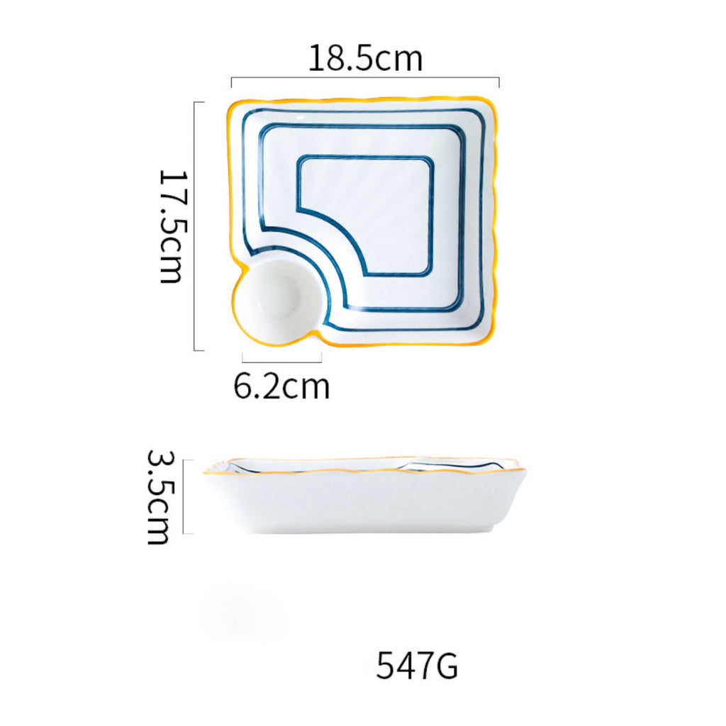 Capri Chip and Dip Plate
