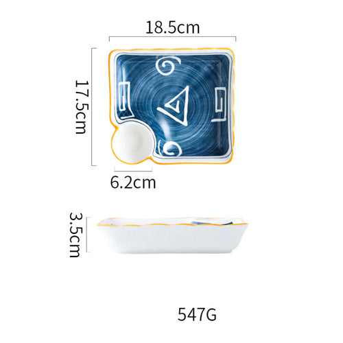 Capri Chip and Dip Plate