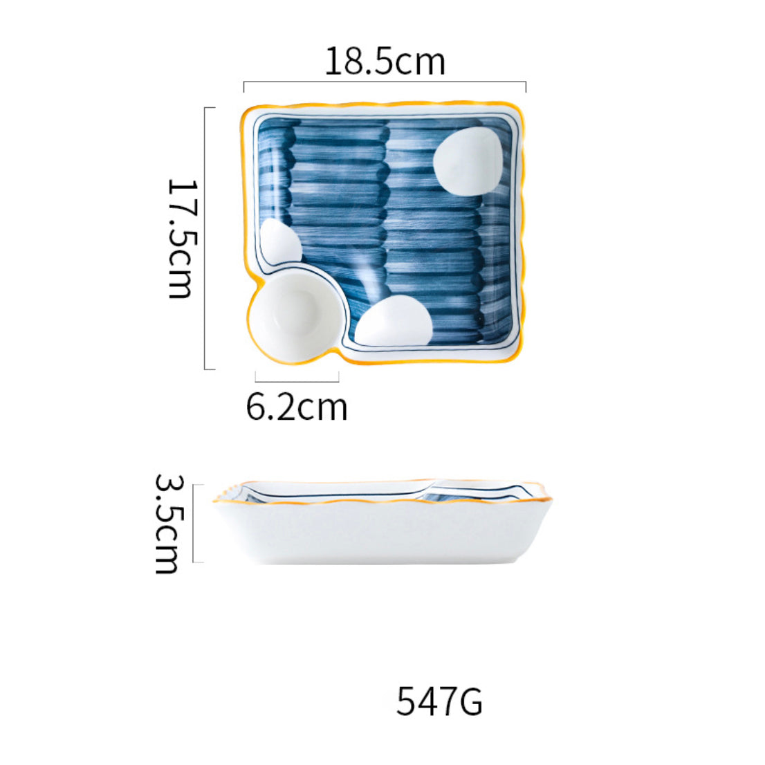 Capri Chip and Dip Plate