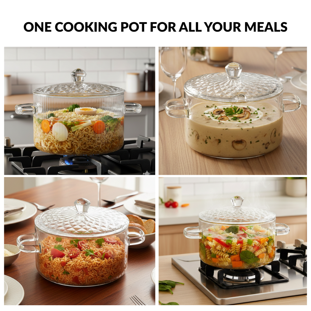 Cooking Pot With Embossed Lid 1800ml