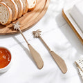 Palm Tree Brass Butter Knife Set Of 2