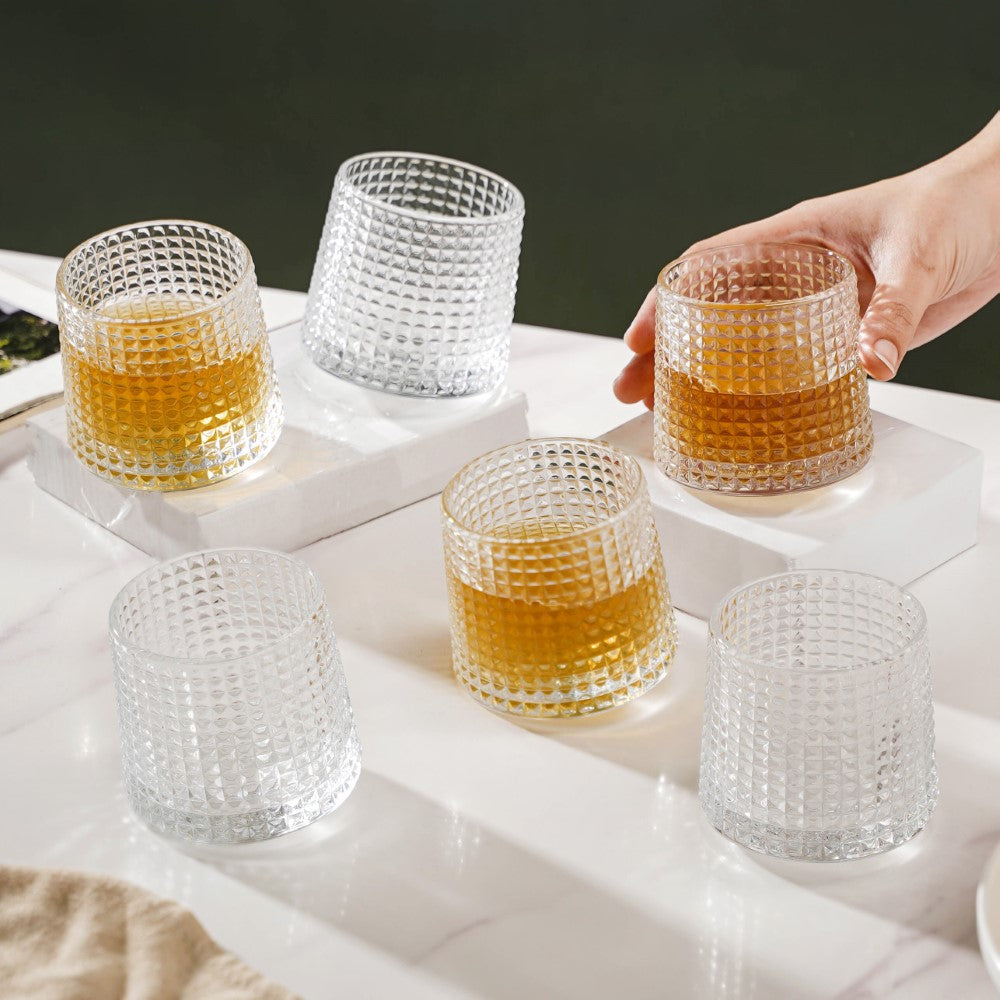 Rotating Drinking Glass Set Of 6 150ml