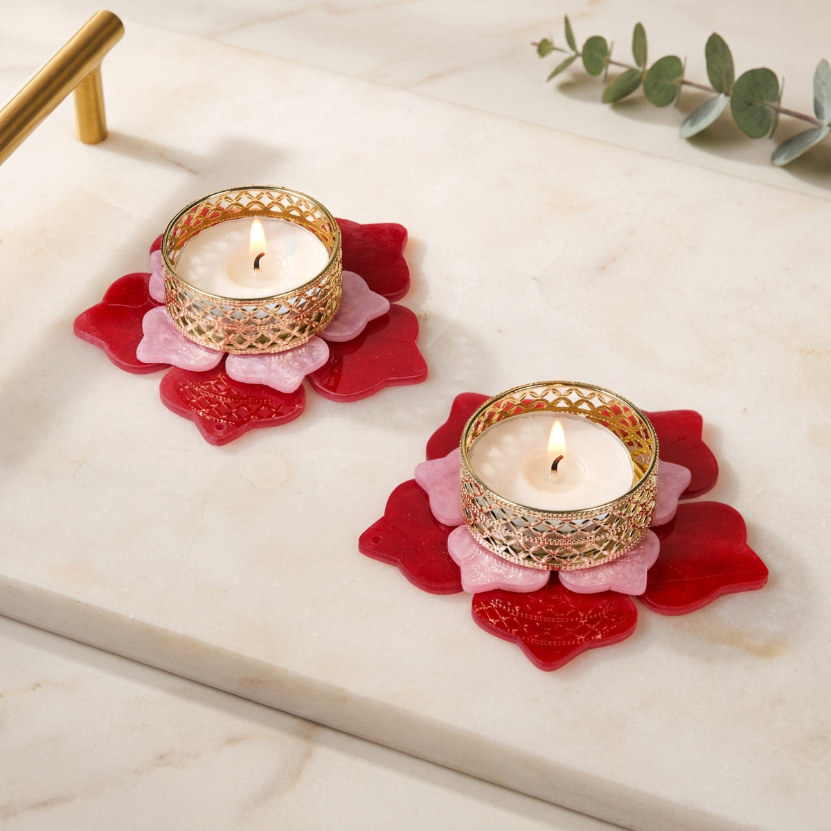 Florissa Wall Hanging And Tealight Holder Set  Of 4 In Gift Bag