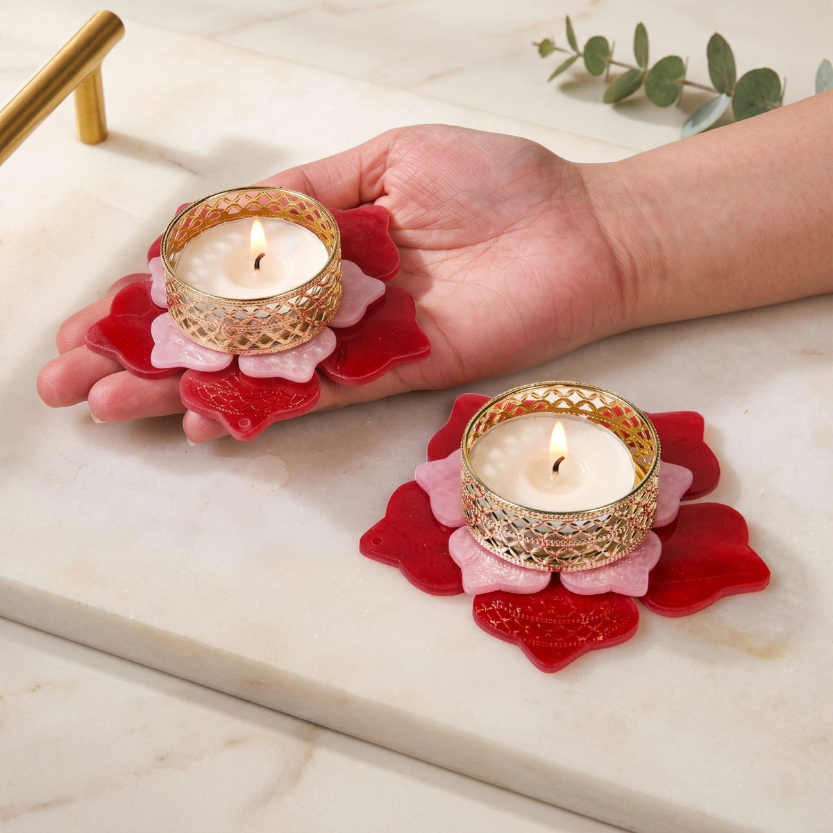 Florissa Wall Hanging And Tealight Holder Set  Of 4 In Gift Bag