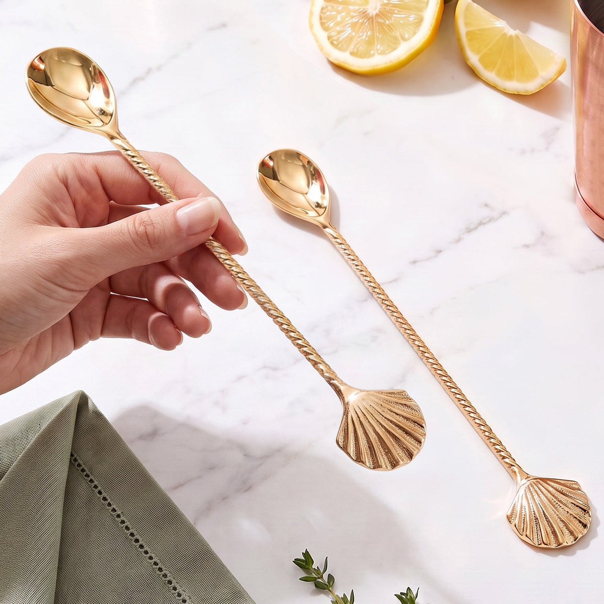 Shell Stirring Spoon Set Of 2
