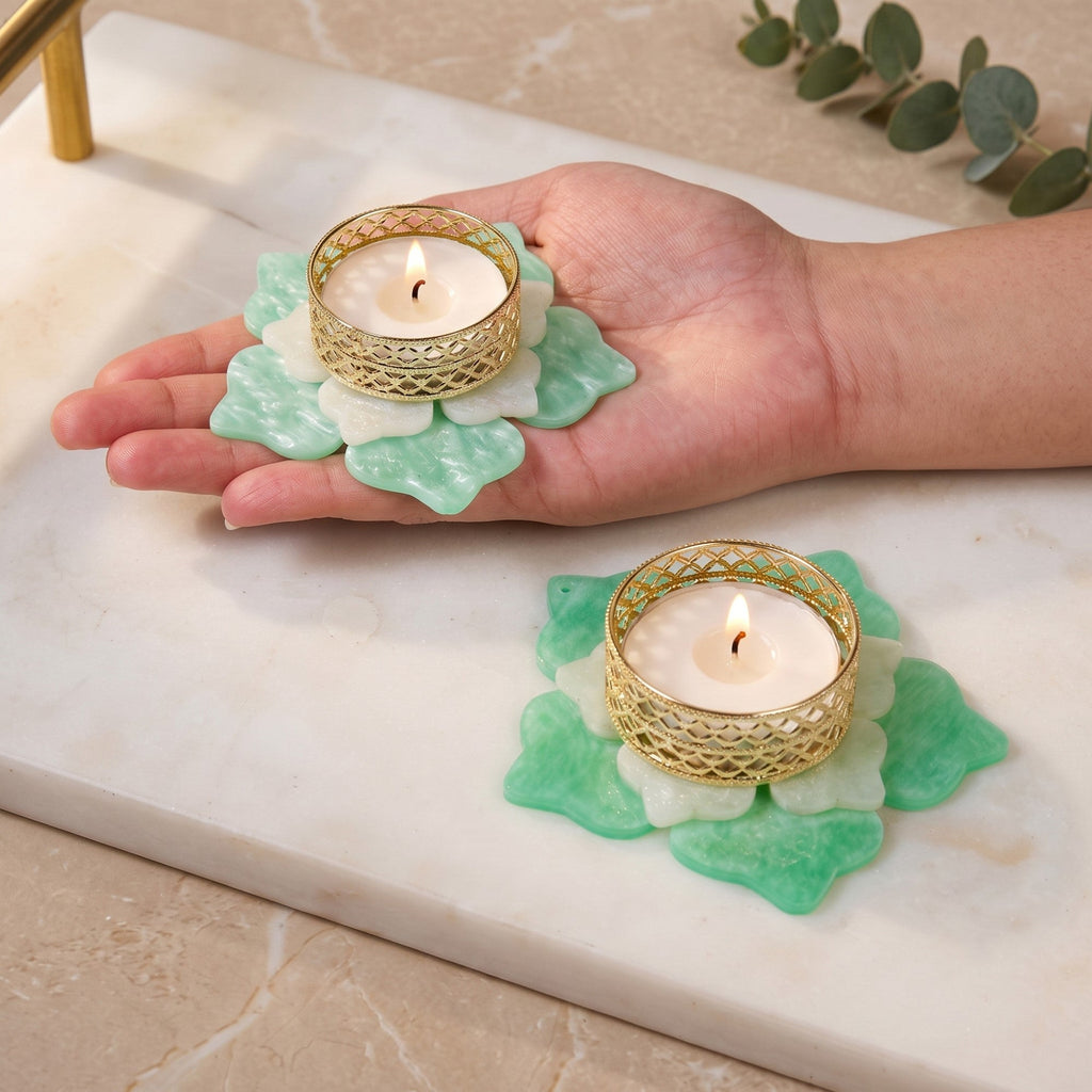 Mintara Tealight And Shubh Labh Wall Hanging Set Of 4 In Gift Bag
